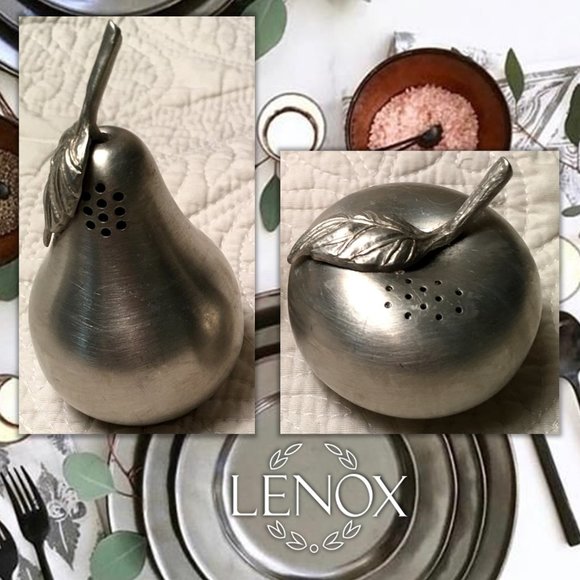 Lenox Other - LENOX Pewter Apple & Pear Salt & Pepper Shaker Set